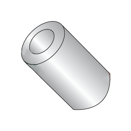 Newport Fasteners Round Spacer, #4 Screw Size, Plain Stainless Steel, 7/16 in Overall Lg, 0.114 in Inside Dia, 500 PK 649781